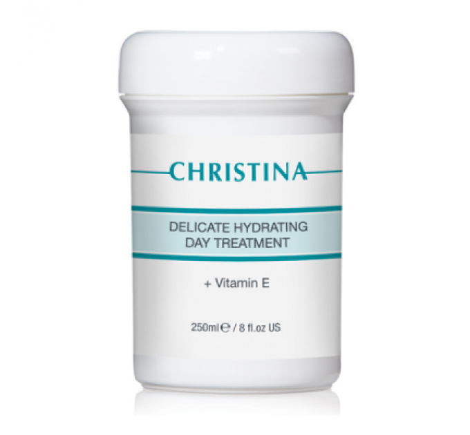 Деликатный увлажняющий дневной лечебный крем с витамином Е для нормальной и сухой кожи Christina Delicate Hydrating Day Treatment